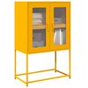 vidaXL Buffet haut jaune moutarde 68x39x107 cm acier