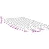 vidaXL Matelas Blanc 100 x 200 cm Tissu jacquard