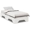 vidaXL Cadre de lit sans matelas empilable blanc 90x200 cm bois massif