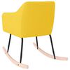 vidaXL Chaise &agrave; bascule Jaune Tissu