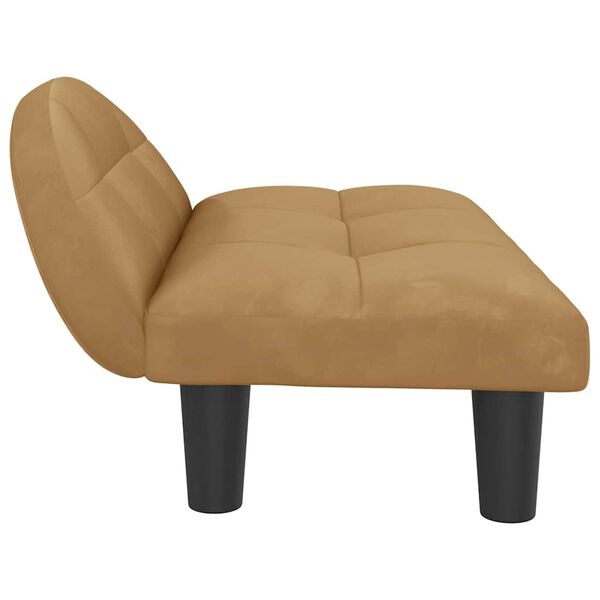 vidaXL Lit pour chien marron 70x52x30 cm velours