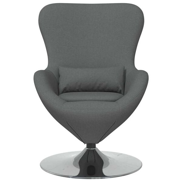 vidaXL Fauteuil &oelig;uf Gris fonc&eacute; 63 x 73 x 90 cm tissu