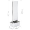 vidaXL Fontaine de jardin avec pompe 108 cm Acier inoxydable Courb&eacute;