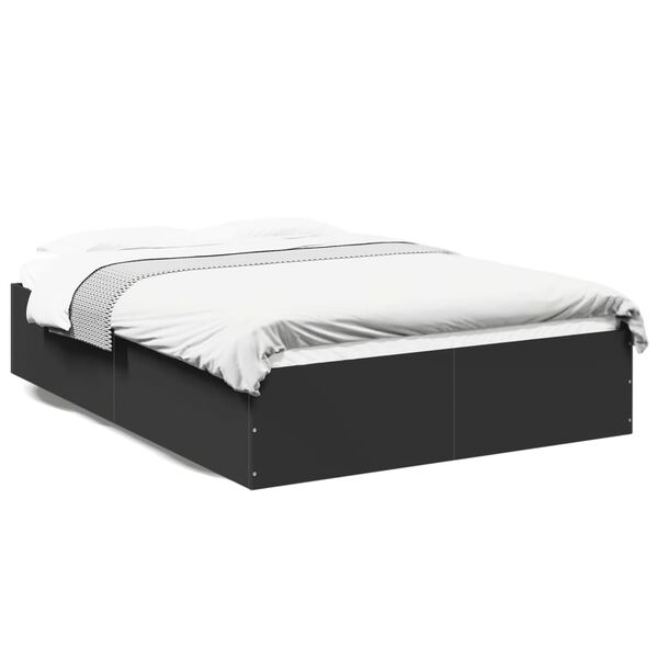 vidaXL Cadre de lit sans matelas noir 140x200 cm