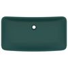 vidaXL Lavabo de luxe rectangulaire Vert fonc&eacute; mat 71x38 cm C&eacute;ramique