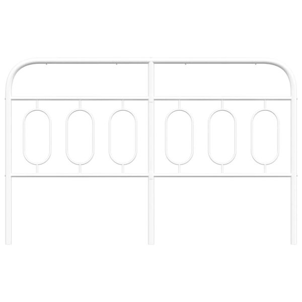 vidaXL T&ecirc;te de lit de remplacement m&eacute;tal blanc 140 cm