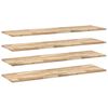 vidaXL &Eacute;tag&egrave;res flottantes 4 pcs 160x40x2 cm acacia massif non trait&eacute;