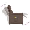 vidaXL Fauteuil de massage &eacute;lectrique Marron Similicuir