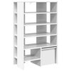 vidaXL Cabinet &agrave; chaussures avec &eacute;tag&egrave;re 2 pcs Blanc Bois d'ing&eacute;nierie