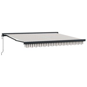 vidaXL Auvent r&eacute;tractable Gris clair et blanc 300 x 250 cm