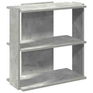 vidaXL Biblioth&egrave;que &agrave; 3 niveaux gris b&eacute;ton 60x30x60 cm bois ing&eacute;nierie