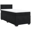 vidaXL Sommier &agrave; lattes de lit avec matelas Noir 90x200 cm Velours