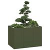 vidaXL Jardini&egrave;re vert olive 120x80x80 cm acier