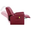 vidaXL Fauteuil de massage inclinable rouge bordeaux similicuir