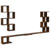 vidaXL &Eacute;tag&egrave;re murale pour t&eacute;l&eacute;viseur Ch&ecirc;ne fum&eacute; 200 x 15 x 94 cm
