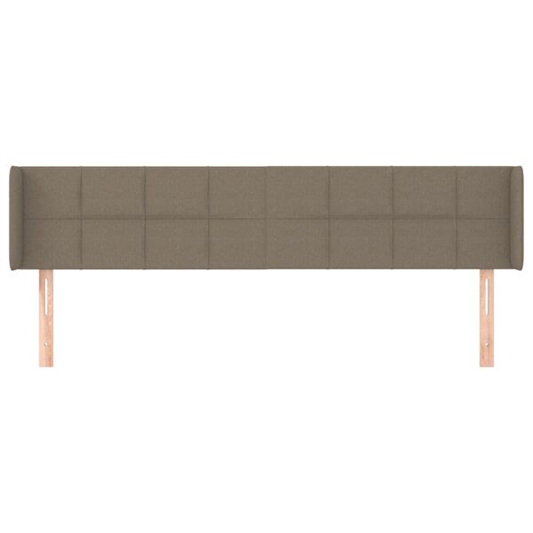 vidaXL T&ecirc;te de lit avec oreilles Taupe 163x16x78/88 cm Tissu