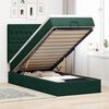 vidaXL Cadre de lit ottoman avec matelas vert fonc&eacute; 80x200 cm velours