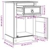 vidaXL Table de chevet avec tiroir Blanc 45 x 35 x 64 cm Pin massif