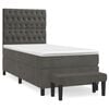 vidaXL Sommier &agrave; lattes de lit avec matelas Gris fonc&eacute; 100x200 cm