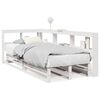 vidaXL Lit biblioth&egrave;que sans matelas blanc 100x200 cm bois pin massif