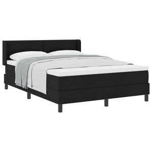 vidaXL Lit &agrave; ressorts avec matelas Noir 200 x 160 cm Polyester