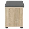 vidaXL Banc d'entr&eacute;e avec coussin Uni Ch&ecirc;ne Sonoma 80 x 38 x 46 cm