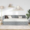 vidaXL Cadre de lit d'angle avec matelas Gris clair 90 x 190 cm tissu