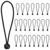 vidaXL Cordes &Eacute;lastiques avec Boules 24 pi&egrave;ces Noir 4 mm x 22 cm