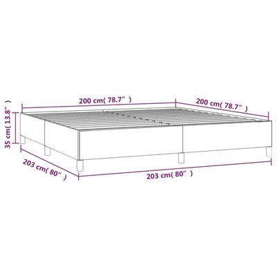 vidaXL Cadre de lit sans matelas bleu foncé 200x200 cm velours