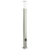 vidaXL Borne lumineuse avec sortie 110 cm en acier inoxydable IP44