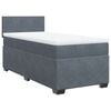vidaXL Sommier &agrave; lattes de lit avec matelas Gris fonc&eacute; 100x200 cm