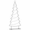 vidaXL Arbre de No&euml;l en m&eacute;tal avec support Noir 210 cm Acier