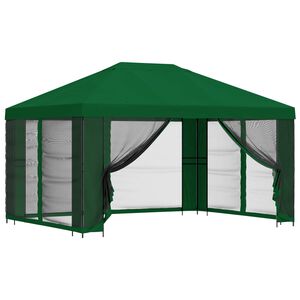 vidaXL Abri de jardin avec parois 4 &times; 3 m Vert Polyester et Acier