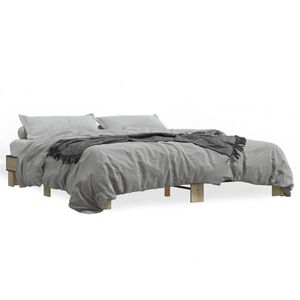 vidaXL Cadre de lit sans matelas ch&ecirc;ne sonoma 200x200 cm