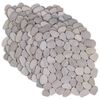 vidaXL Carreaux de galets Taupe 30 x 30 cm Galets de rivi&egrave;re