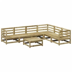 vidaXL Salon de jardin 7 pcs bois de pin impr&eacute;gn&eacute;