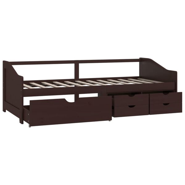 vidaXL Lit de repos 3 places sans matelas Bois de pin massif 90x200 cm
