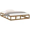 vidaXL Cadre de lit sans matelas marron miel 150x200 cm bois massif
