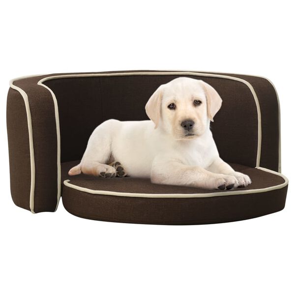 vidaXL Canap&eacute; pliable pour chien Marron 76x71x30 cm Coussin lavable