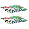 vidaXL Coussins de chaise de jardin lot de 2 multicolore 50x50x4 cm