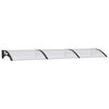 vidaXL Auvent de porte Noir et transparent 300x75 cm Polycarbonate