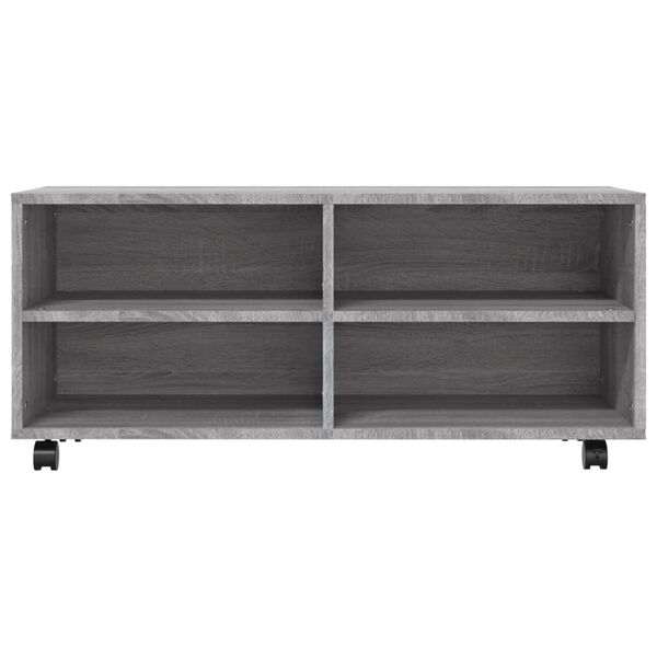 vidaXL Meuble TV sur roulettes Sonoma gris 90x35x35 cm Bois ingénierie