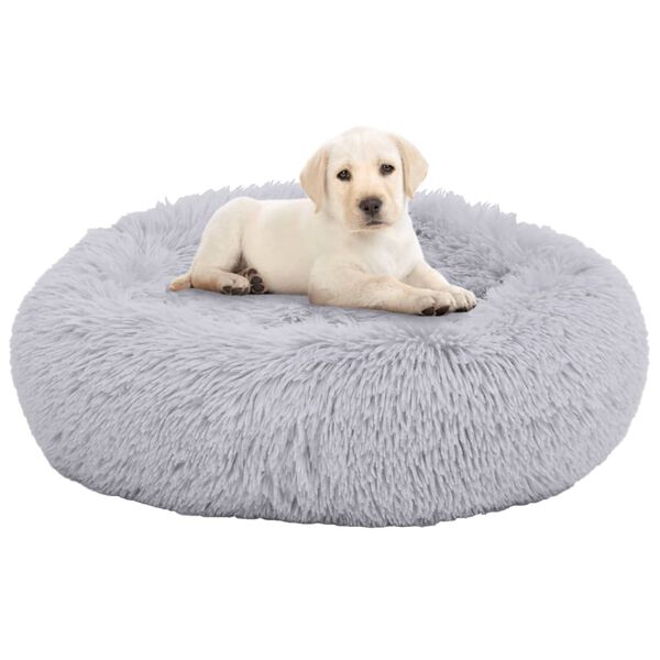 vidaXL Coussin lavable pour chiens/chats Gris clair 90x90x16cm Peluche