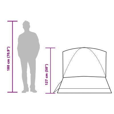 vidaXL Tente de camping à dôme 2 personnes tissu occultant imperméable