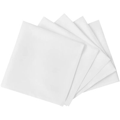 vidaXL Serviettes de table 25 pcs Blanc 50x50 cm