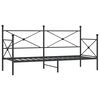 vidaXL Lit de jour sans matelas noir 75x190 cm acier