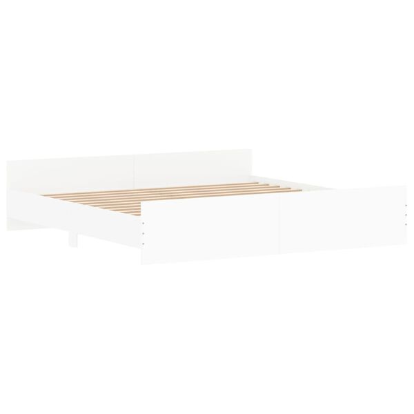 vidaXL Cadre de lit sans matelas blanc 180x200 cm