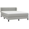 vidaXL Sommier &agrave; lattes de lit avec matelas Gris clair 140x200cm Tissu