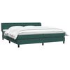 vidaXL Sommier &agrave; lattes de lit et matelas vert fonc&eacute; 200x210cm velours