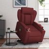 vidaXL Fauteuil inclinable de massage électrique rouge bordeaux